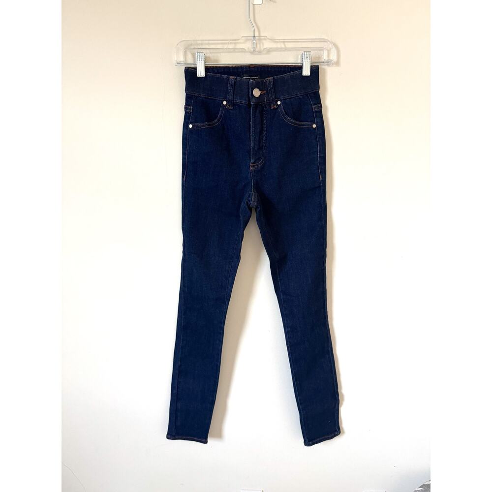 Universal Standard Skinny Mid Rise Stretch Denim Jean Dark Wash Blue Size 00 NEW